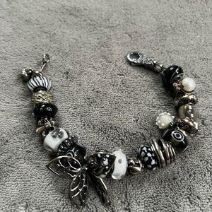 Trollbeads Black and White Charm Bracelet